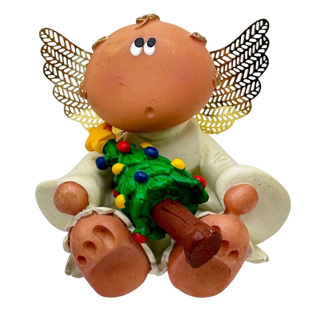 Russ 2001 Angel Cheeks Guardian Angel Christmas Tree Figurine Kurts Kritters